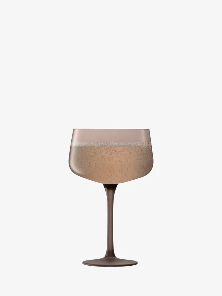 LSA Arc Contrast Cocktail Saucer 250ml Set of 2 - Earth
