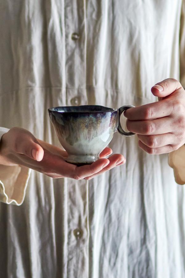 Bloomingville Imogen Stoneware Cup - Gray & Violet