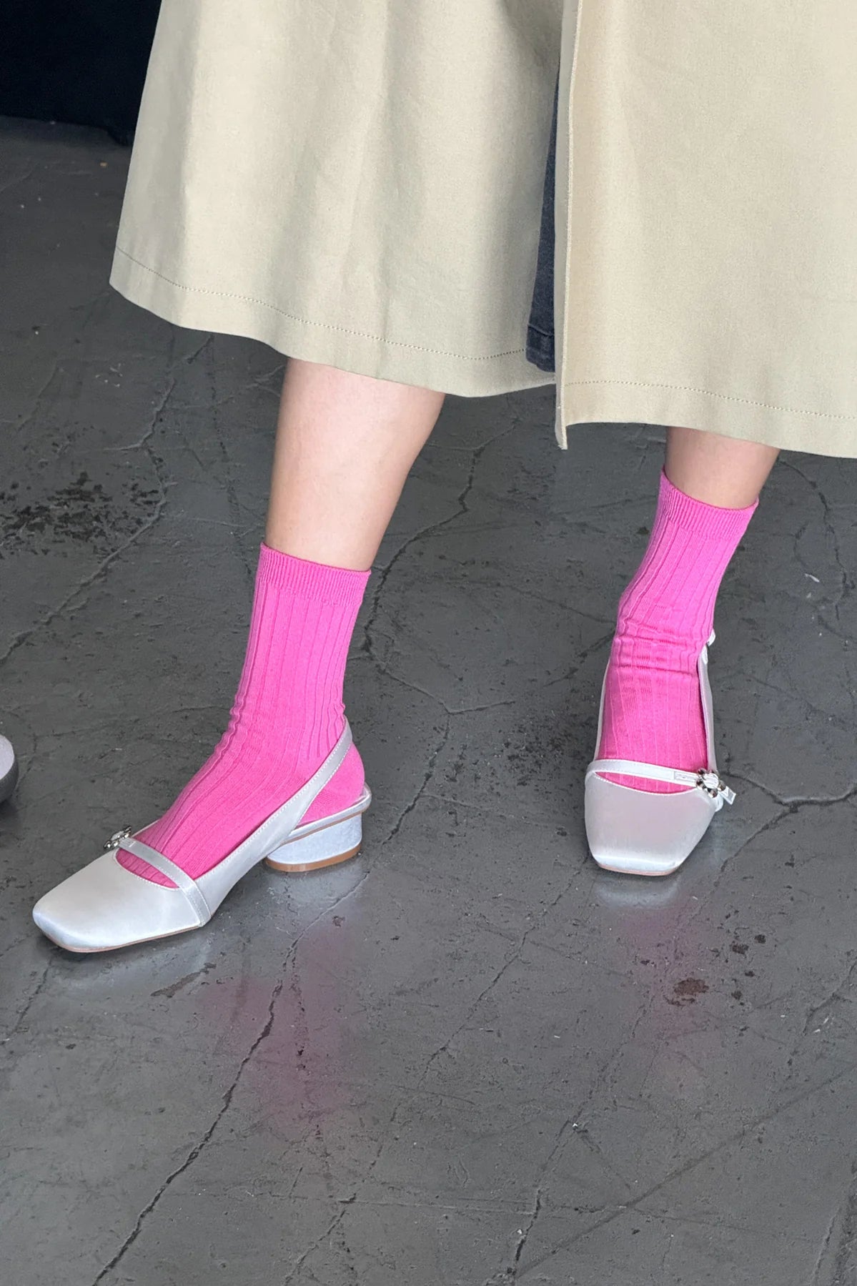 Le Bon Shoppe Her Socks in Bright Pink color