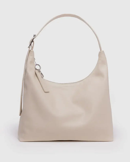 BAGGU Recycled Leather Shoulder Bag - Stone