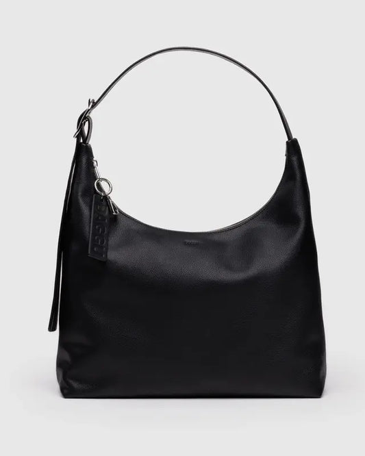 BAGGU Recycled Leather Shoulder Bag - Black