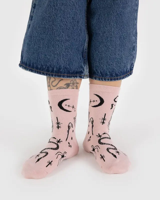 BAGGU Adult Crew Sock - Ballet Icons