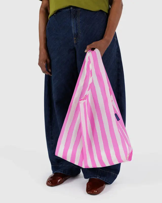 BAGGU Standard Reusable Bag - Pink Painted Stripe
