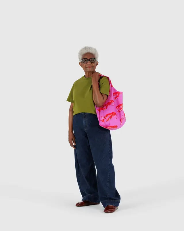 BAGGU Standard Reusable Bag - Pink Lobster