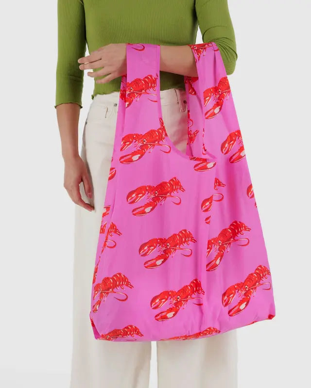 BAGGU Big Reusable Bag - Pink Lobster