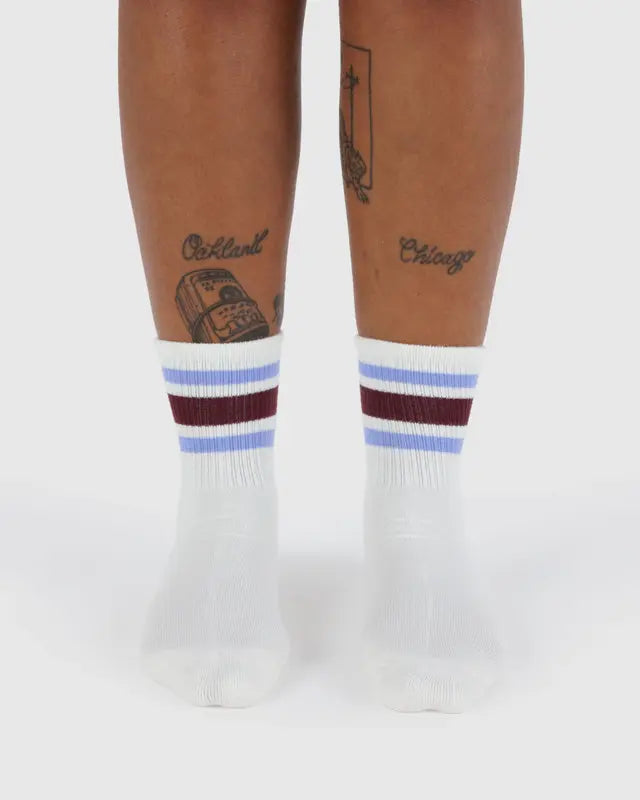 BAGGU Ribbed Sock - Ivory Stripe