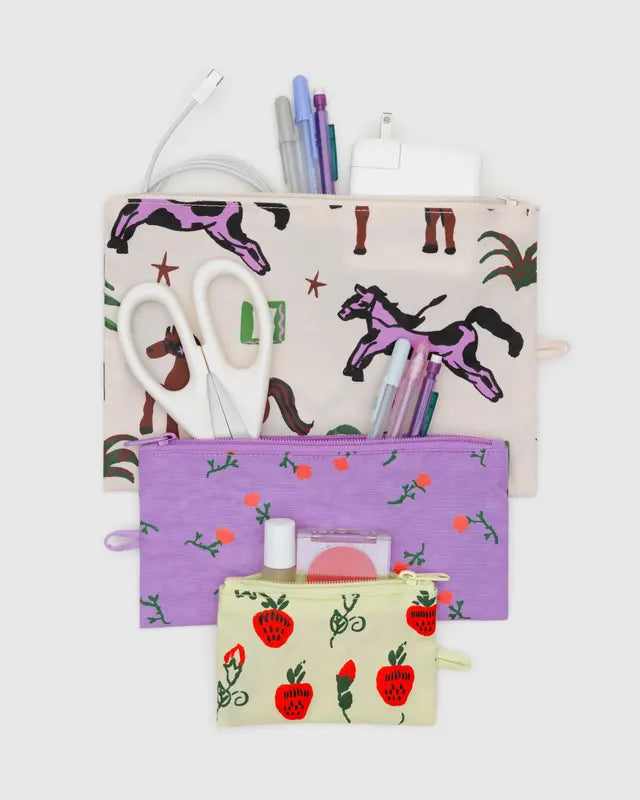 BAGGU Flat Pouch Set - Painted Prairie