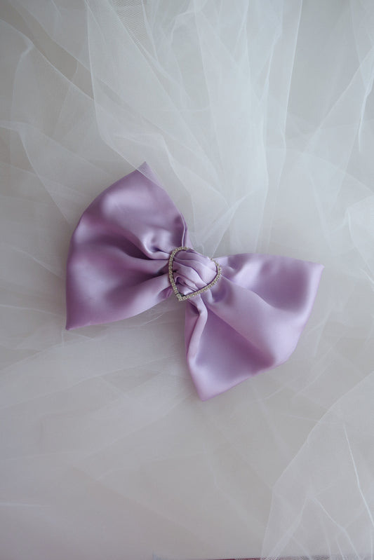 merrfer large lilac bow hair clip 