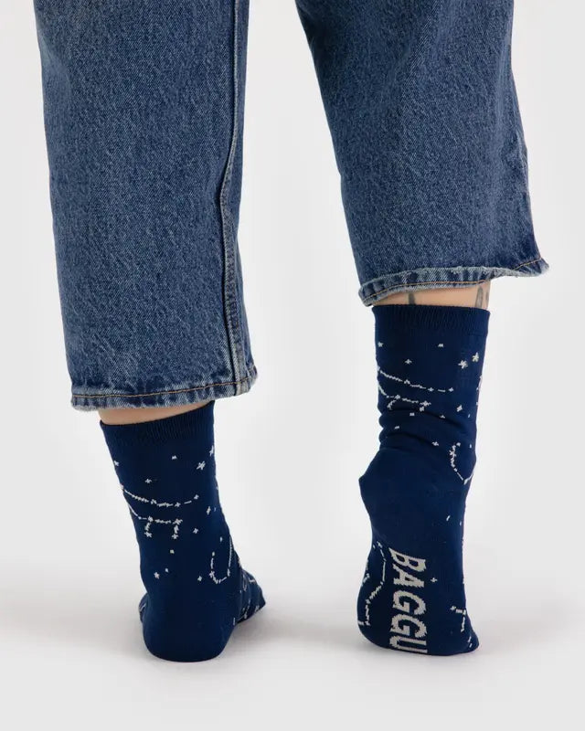 BAGGU Adult Crew Sock - Constellation Midnight