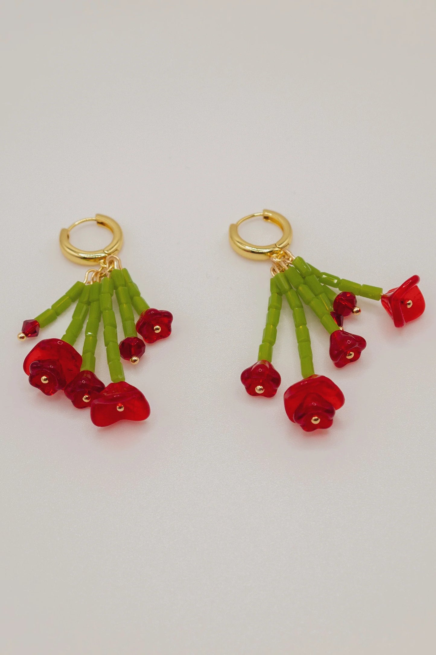 Bloma Rossa bouquet mini hoop earrings