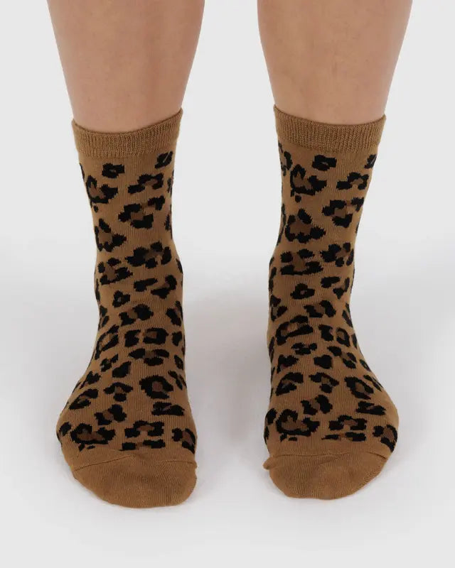 BAGGU Adult Crew Sock - Leopard