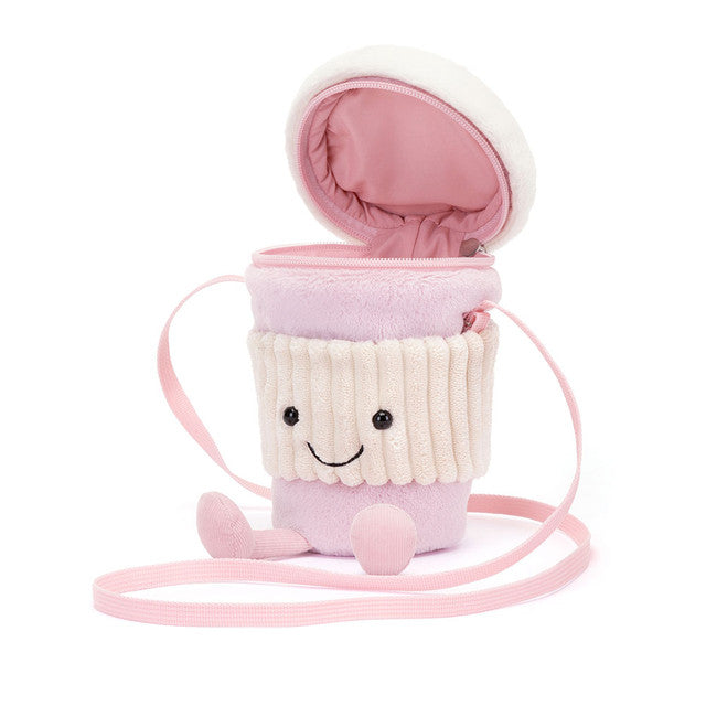 Jellycat Amuseables Pink Coffee-To-Go Bag