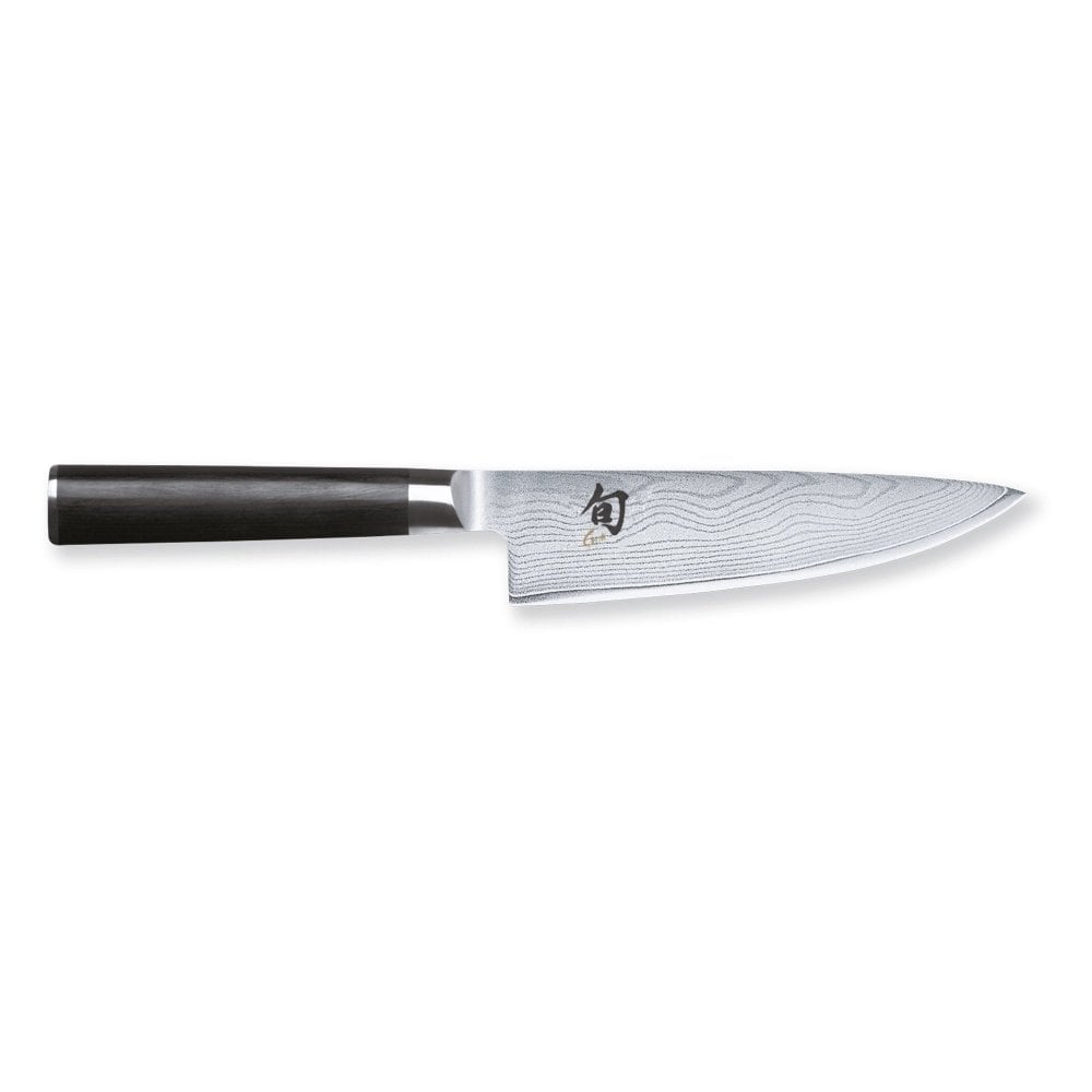 KAI SHUN Classic Chef's Knife 15cm with a black handle on a white background 