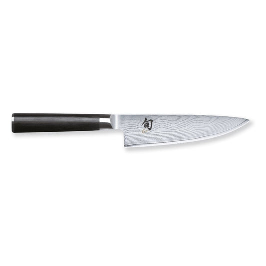KAI SHUN Classic Chef's Knife 15cm with a black handle on a white background 