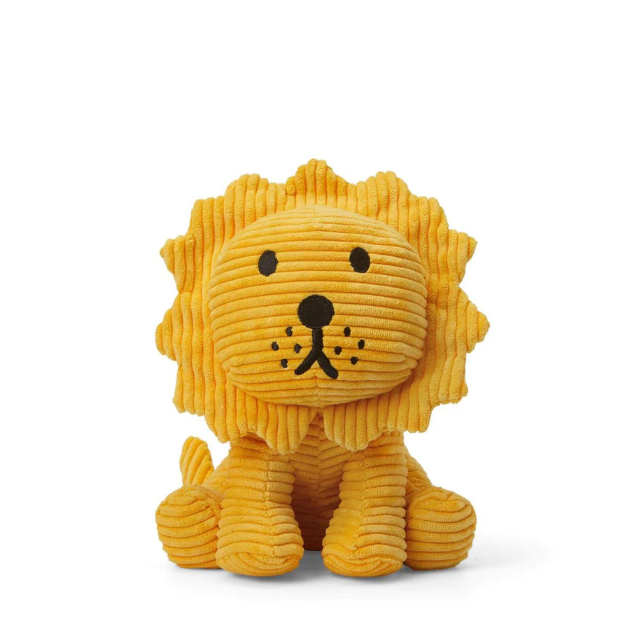 Courduroy lion in yellow - 24cm 