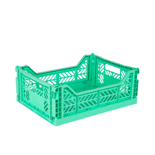 Aykasa medium folding storage crate in mint green colour 