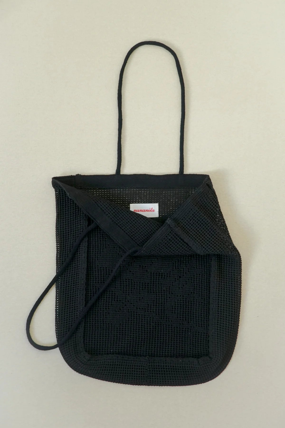 NANANITA Rose Crochet Bag - Black