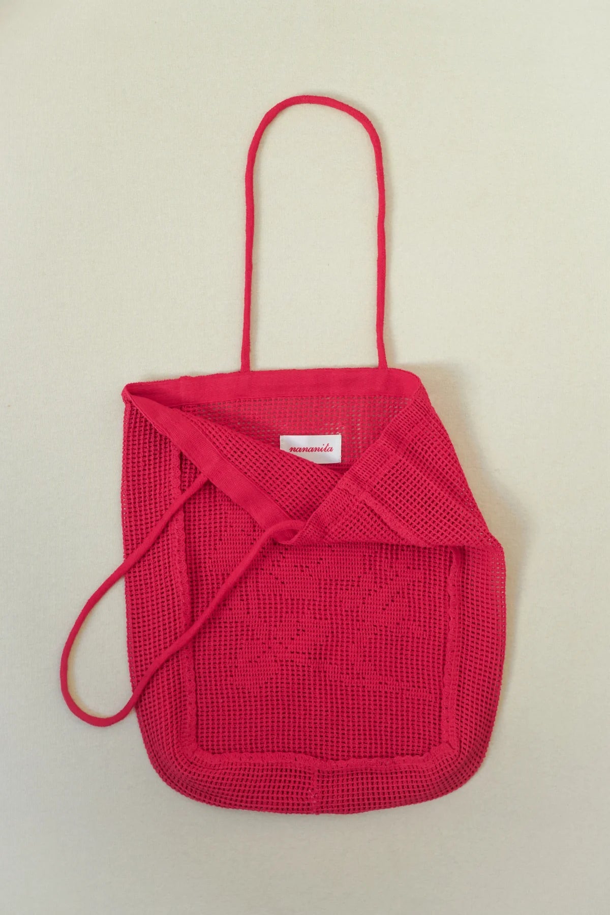 NANANITA Rose Crochet Bag - Ruby