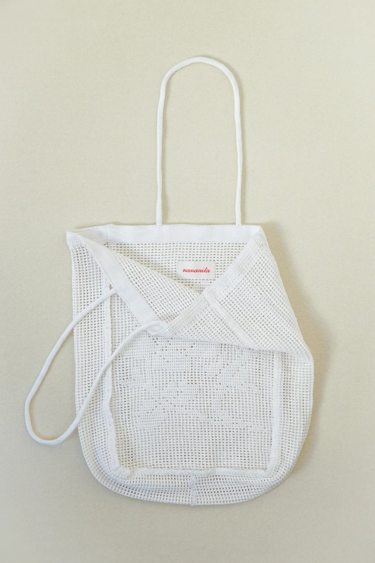 NANANITA Rose Crochet Bag - Dove