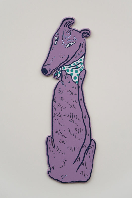 Ark colour design leather dog tails bookmark in lilac