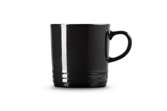 le creuset stoneware mug 350ml in black onyx 