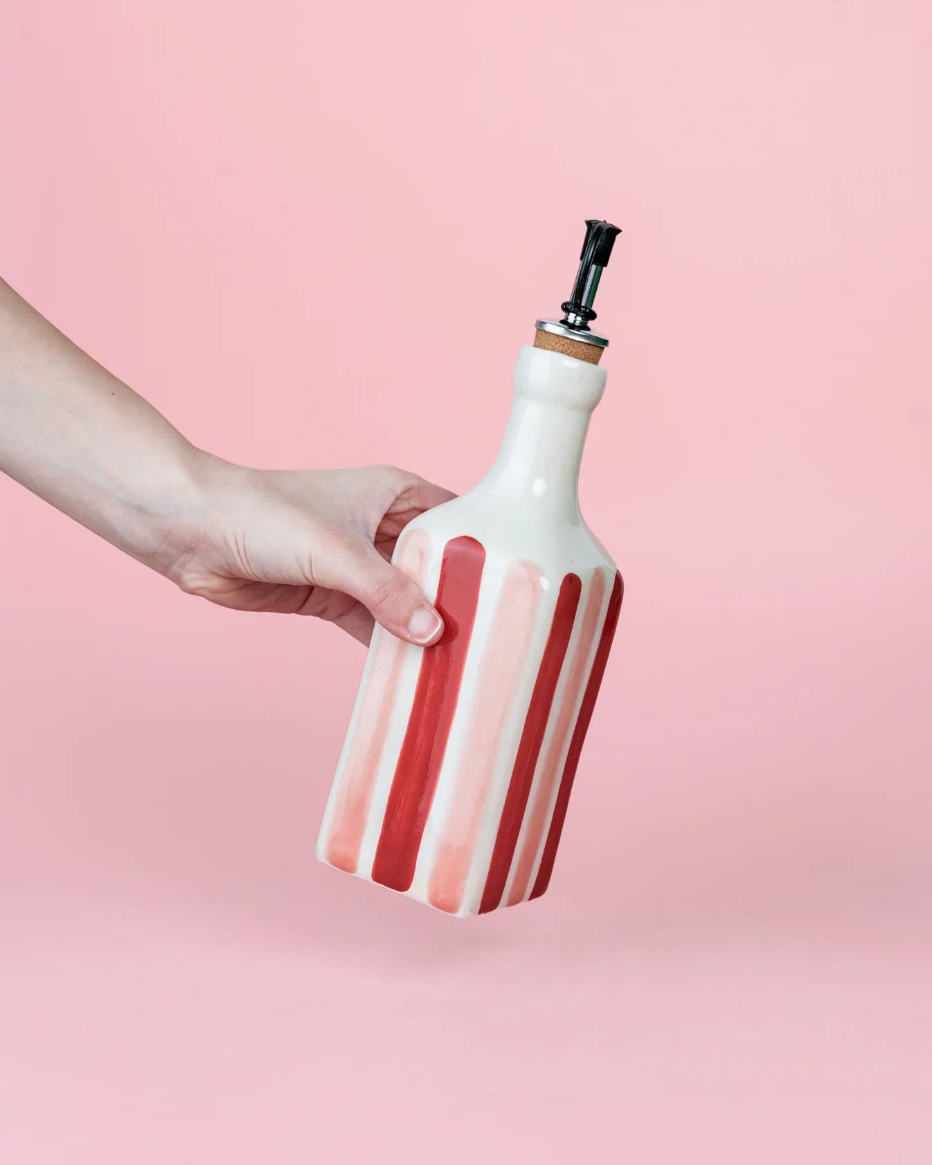 Tierra Cocida Ceramic Oil Dispenser - Red/Pink Sweetheart