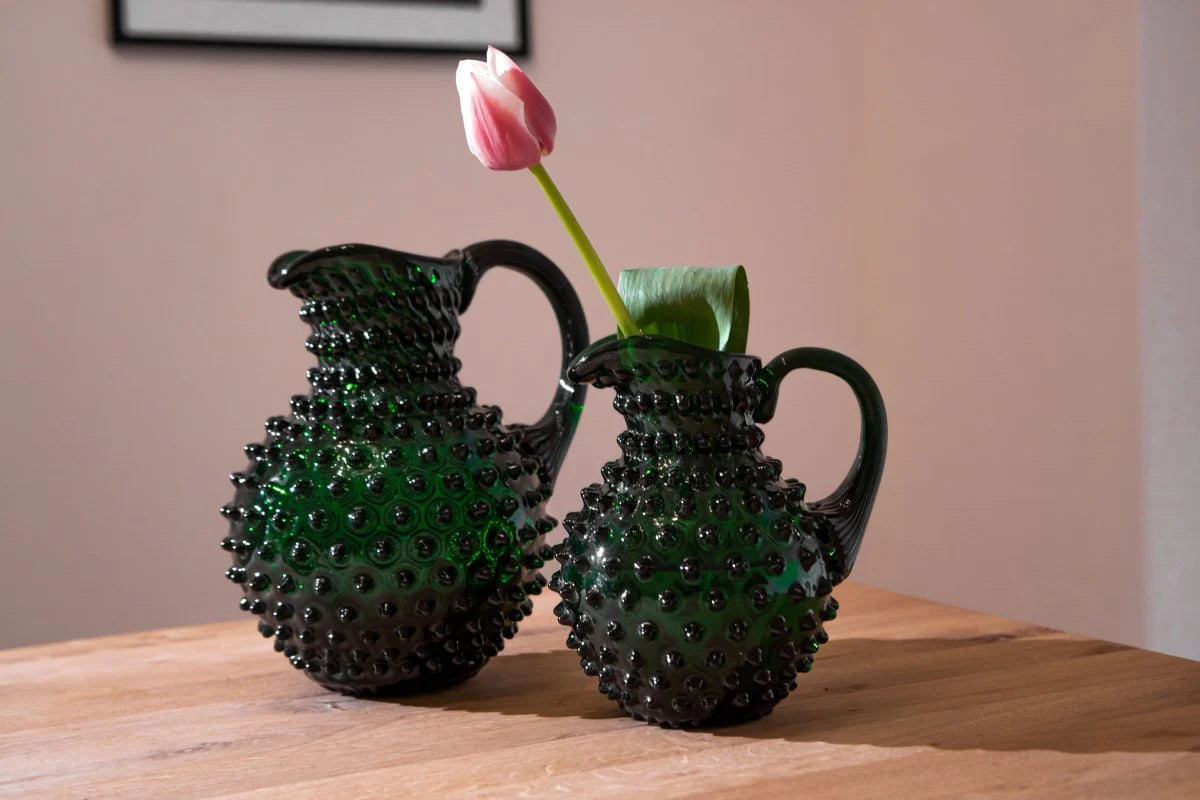 Klimchi Dark Green Hobnail Jug 1L