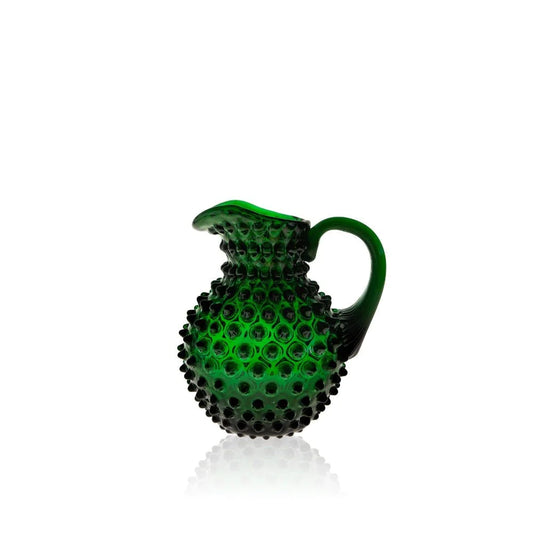 klimchi handcrafted dark green hobnail jug in 1l