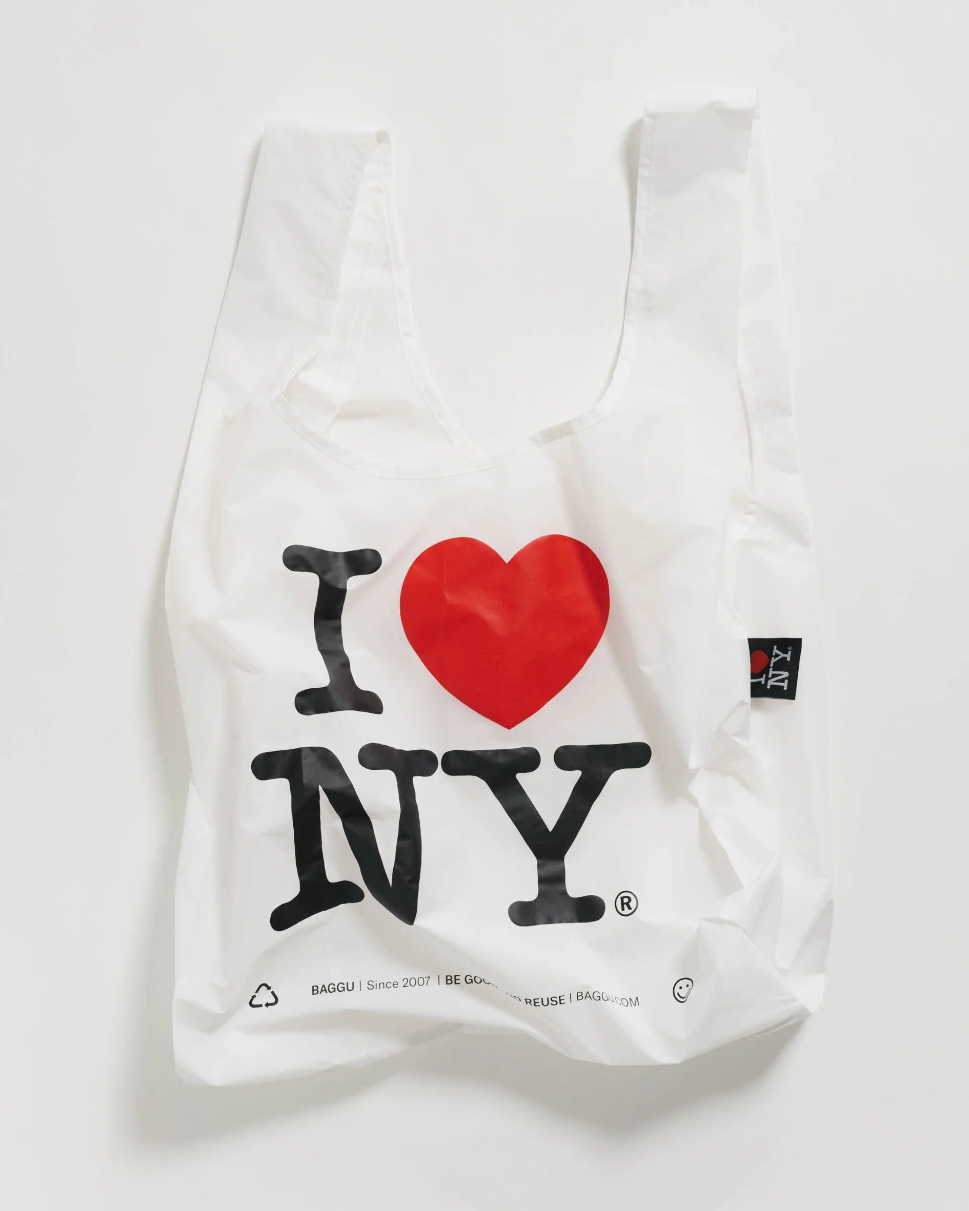 BAGGU Standard Reusable Bag in I Love NY pattern