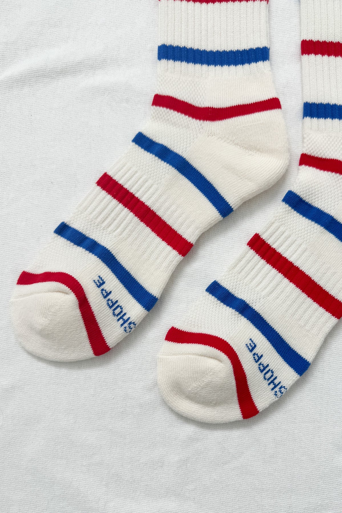 Le Bon Shoppe Striped Boyfriend Socks - Red & Blue Stripe