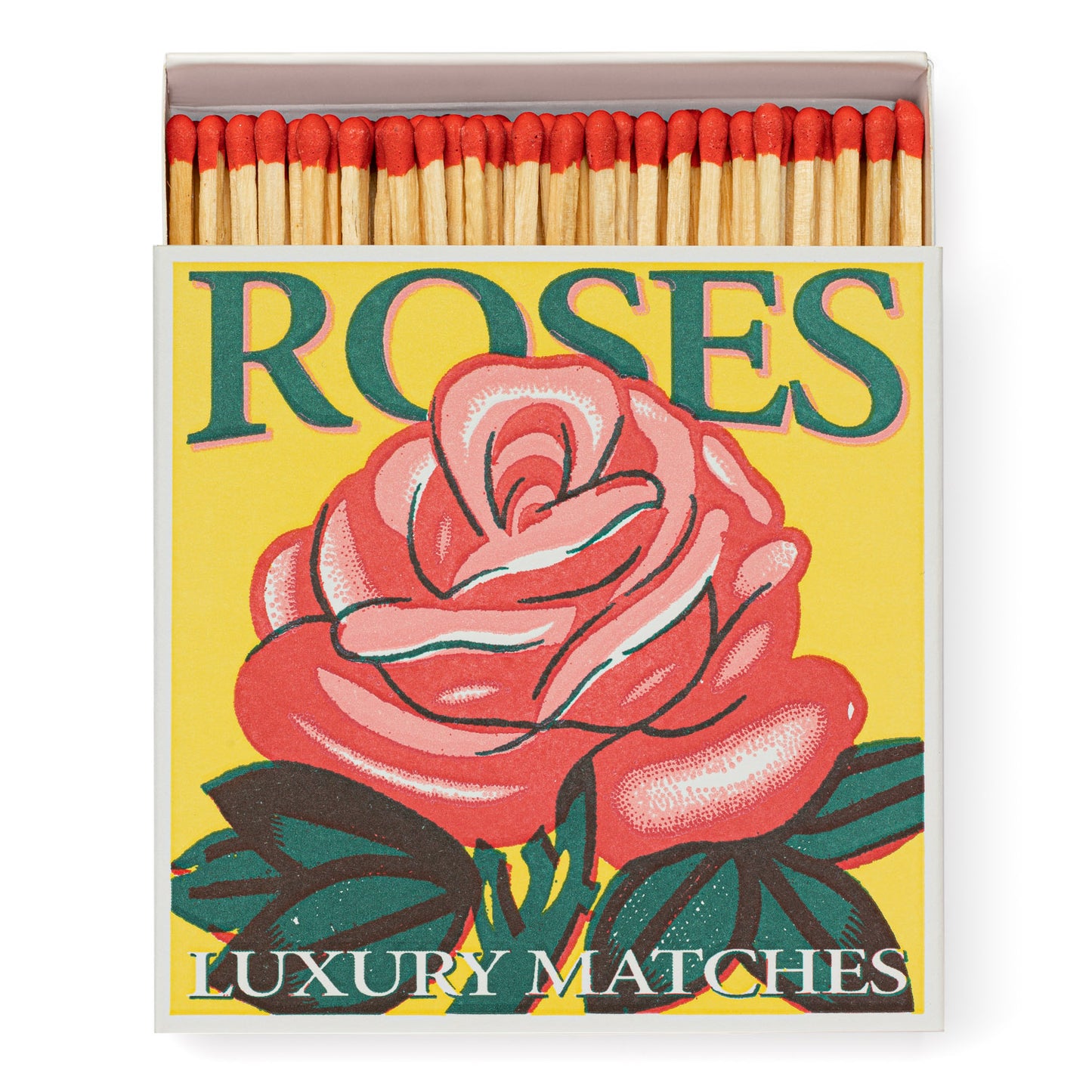 Luxury Matches in Red Rose design