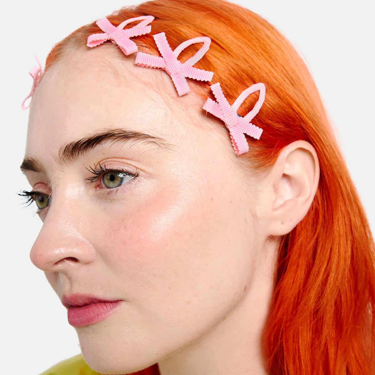 CHUNKS Bow Snap Clips - Blush