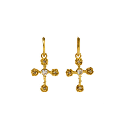 Recreation Jewels Rosie's Cross Huggies on a white background 