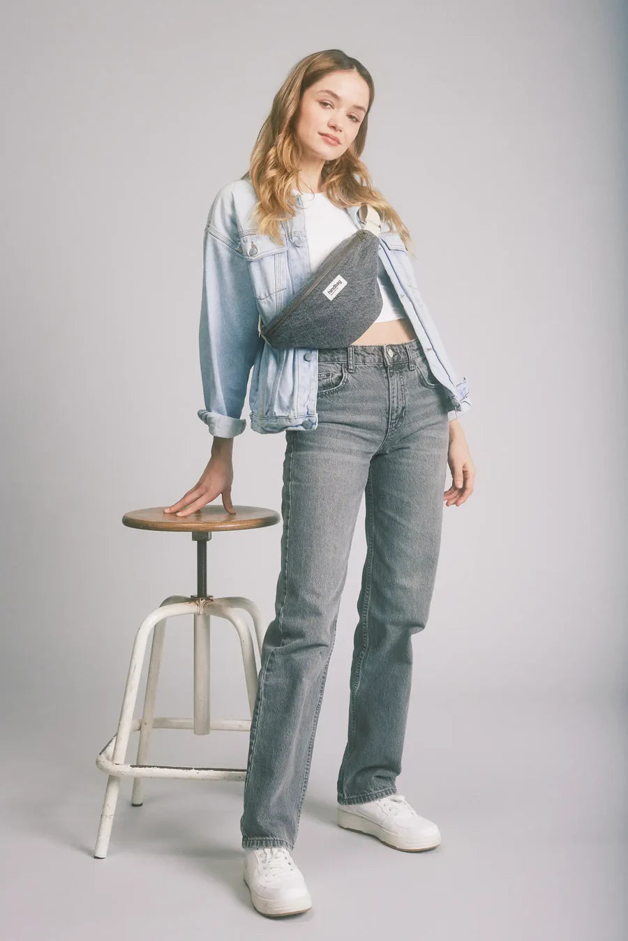 Hindbag Olivia Fanny Pack - Grey Denim