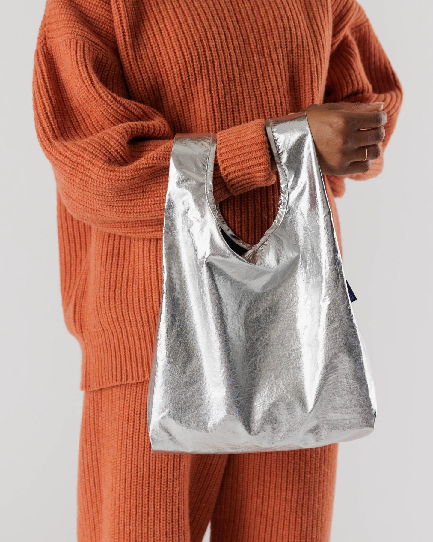 BAGGU Baby Reusable Bag - Metallic Silver