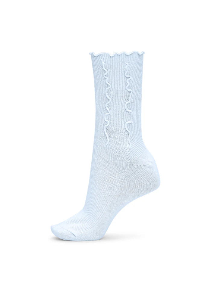 Sui Ava Ruffle Sock - Pastel Blue