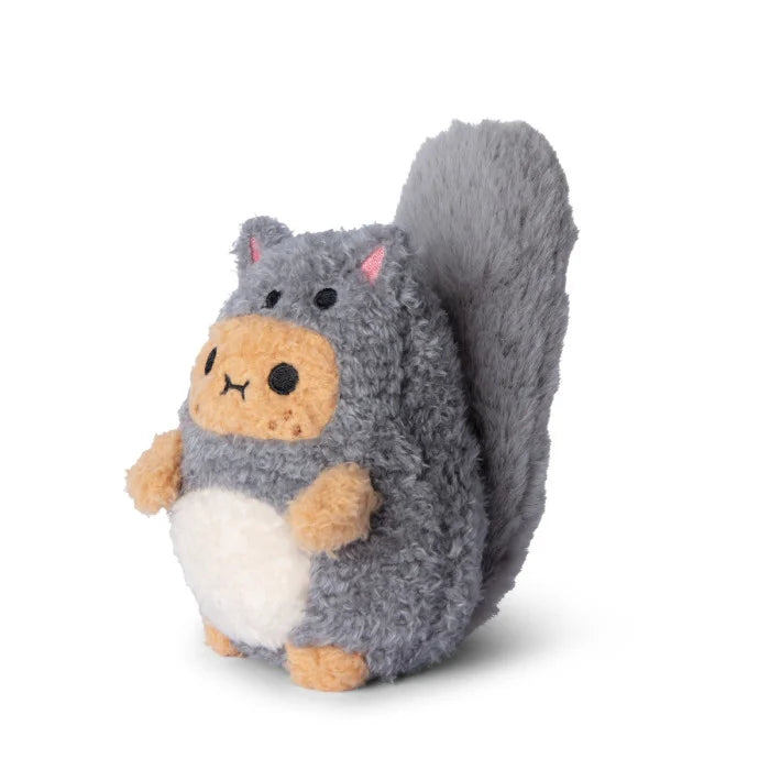 Noodoll Grey Squirrel Ricespud Mini Sitting Plush Toy