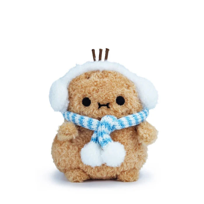 Noodoll Blue Scarf Ricespud Mini Sitting Plush Toy