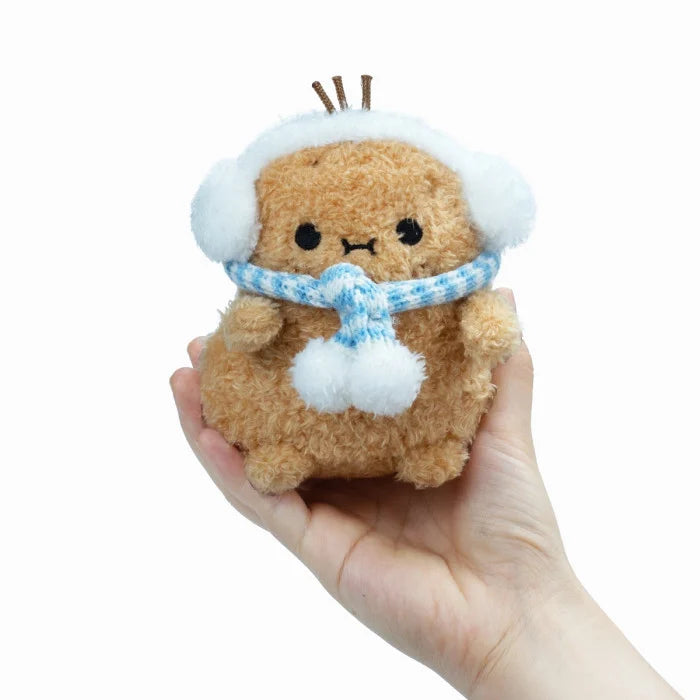 Noodoll Blue Scarf Ricespud Mini Sitting Plush Toy