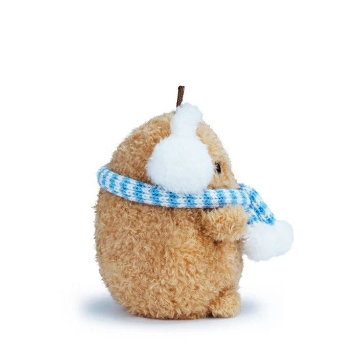 Noodoll Blue Scarf Ricespud Mini Sitting Plush Toy