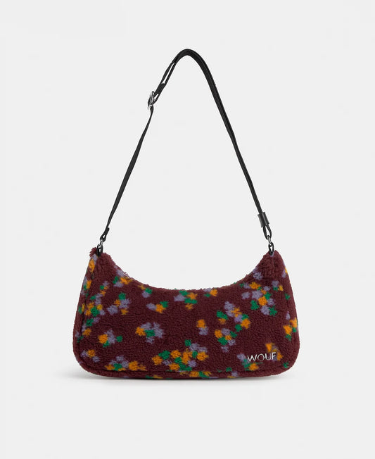 wouf teddy multicolour crossbody bag on a white background