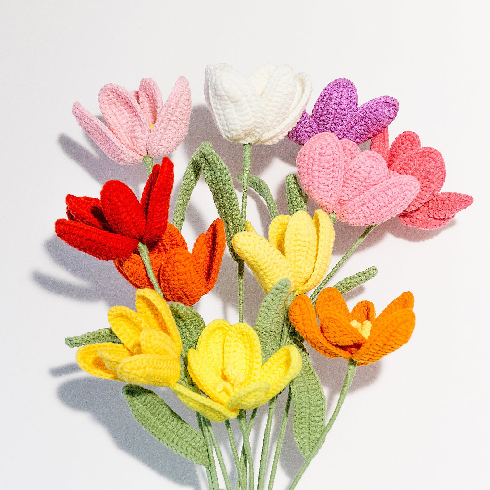 bouquet of crochet tulips