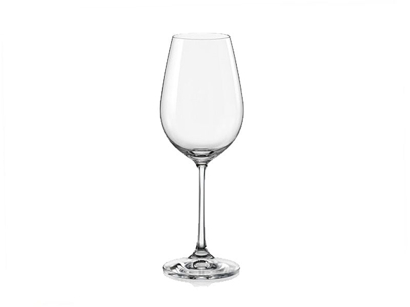 crystalex set of 6 wine glasses in clear glass (550ml)
