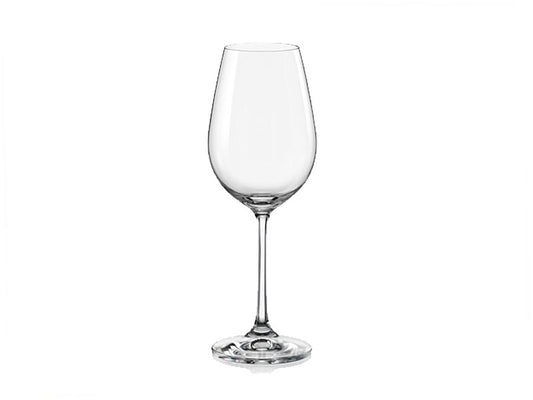 crystalex set of 6 wine glasses in clear glass (550ml)