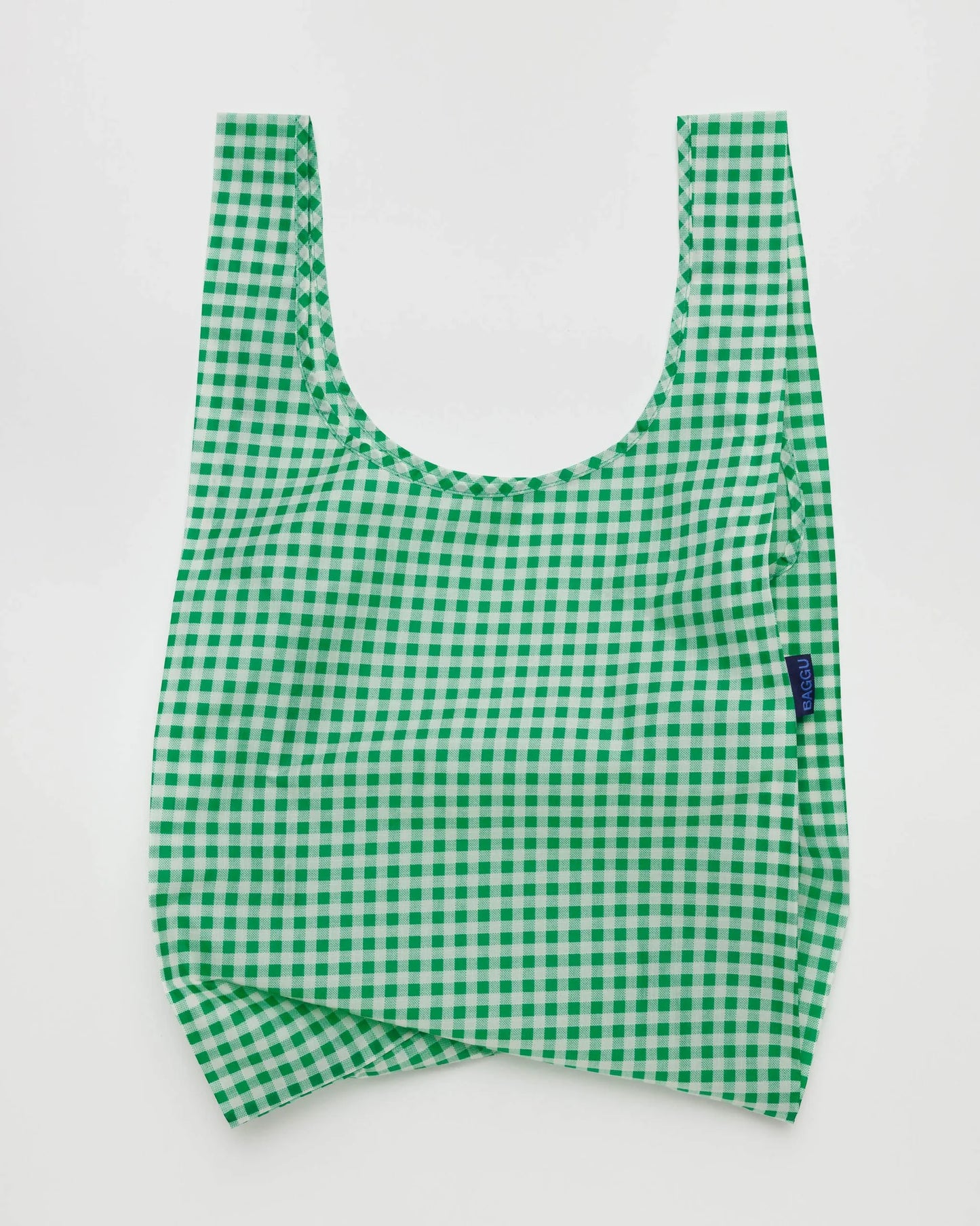 baggu standard reusable bag in green gingham