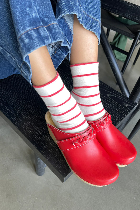 Le Bon Shoppe Wally Socks in Candy Cane stripe