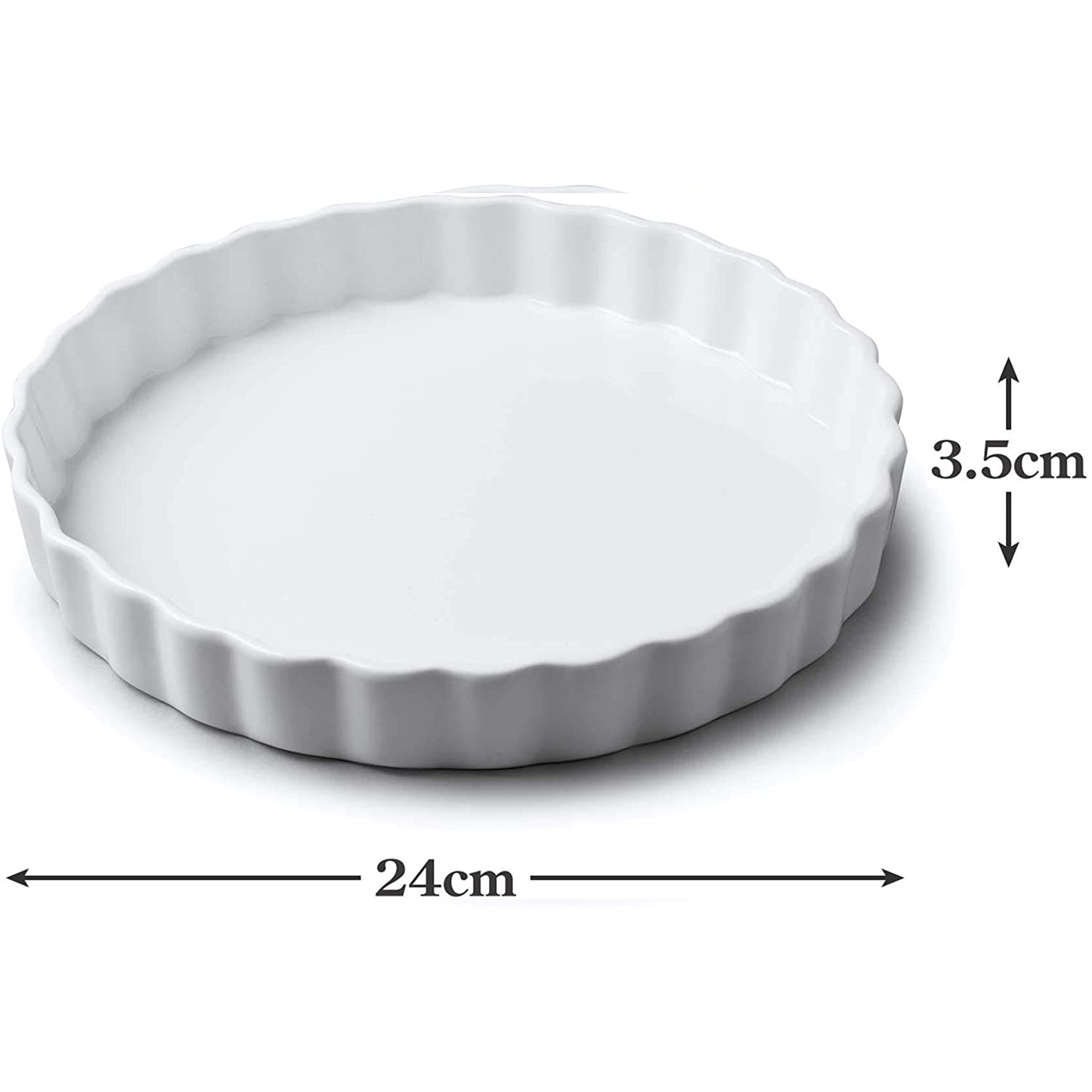 an image depicting the dimensions of the flan dish