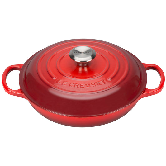 26cm shallow casserole dish red