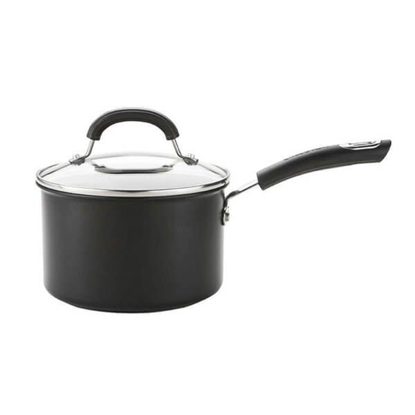 a black saucepan with a glass lid