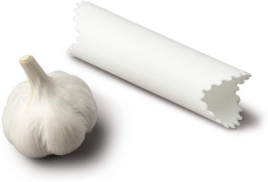Quick and Easy Silicone Garlic Peeler - White